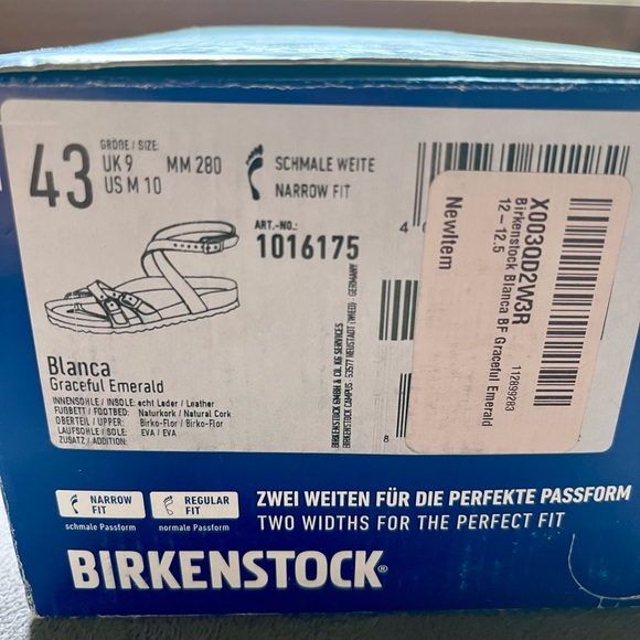 Birkenstock NEW Blanca Graceful Emerald US 12-12.5 - Picture 7 of 9